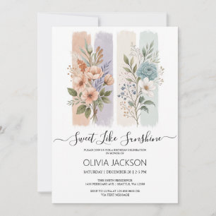 Convite Doce Como Solha Cana-de-Água Aniversário