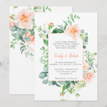 Doce como um Quadro de Rosas em Aquarela Pêssego C