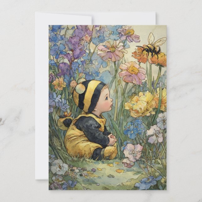 Convite Doce como uma abelha | Amor a Zumbir (Frente)