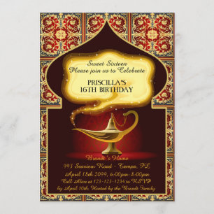 Convite Doce Dezesseis, 16º 15, noite árabe