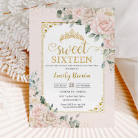 Doce Dezesseis Champagne Ivory Blush Floral Dourad