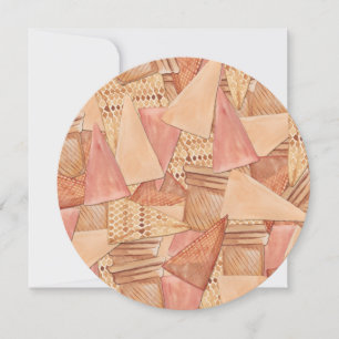 Convite Doce dezesseis dos cones do sorvete