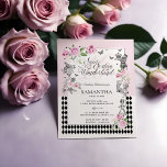 Convite Doce Dezesseis em Wonderland Chic Floral Fairytale<br><div class="desc">Convide seus convidados para sua importante e doce celebração de 16 festas de aniversário com nossa bela vintagem Alice no doce convite de aniversário de 16 anos da Terra Maravilha. Perfeito para um doce aniversário de 16 anos de Alice no País das Maravilhas. Design apresenta uma mistura de nossos próprios...</div>