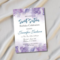 Doce Dezesseis lavandas azul roxo aniversário flor