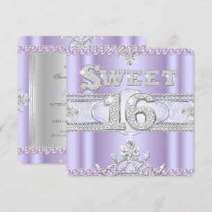 Convite Doce Diamante 16 Anos Festa Lilás Roxo