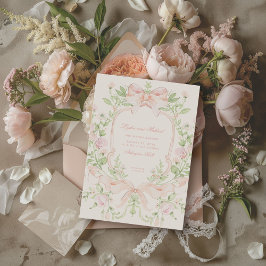 Convite Doce doce com Arcos de Casamento Rosa Esbranquiçad