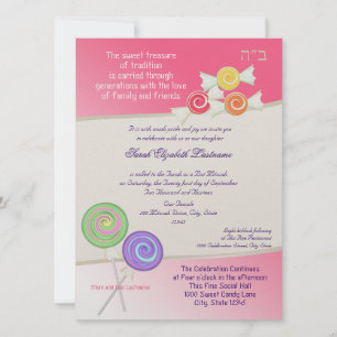 Convite Doce doce Mitzvah Watermelon rosa 2