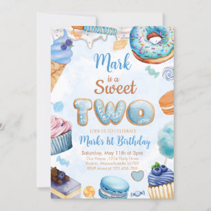 Convite Doce Dois segundos aniversários