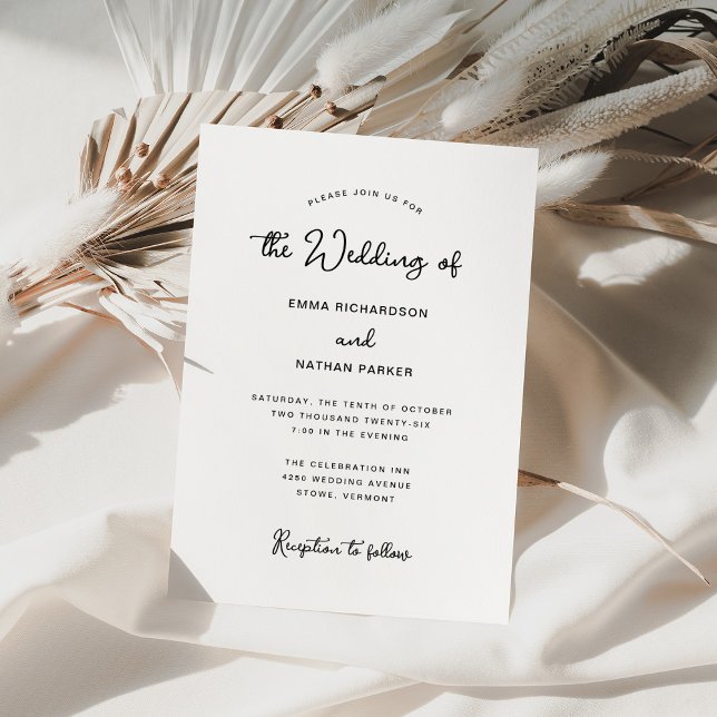 Convite Doce e Whimsical | Casamento de | (An elegant, whimsical wedding invitation)