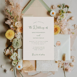 Convite Doce e Whimsical | Casamento de Ivory e Sage Green