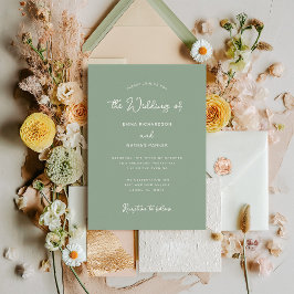 Convite Doce e Whimsical | Sage Green Wedding