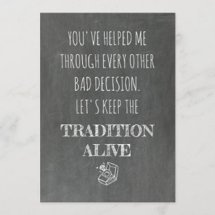 Convite Doce Engraçado Bridesmaid / Proposta de Madrinha d