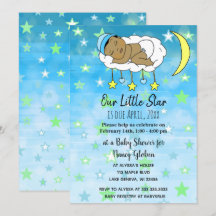 Doce etnia Baby Blue estrelas e luas meninos