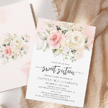 Convite Doce Festa de aniversário Floral Rosa 16<br><div class="desc">Bonito e elegante convites de festas de aniversários Sweet 16. O modelo que pode ser facilmente editado e o texto substituído por seus próprios detalhes clicando no botão "Personalizar". Para mais personalização, use nossa ferramenta design para modificar esse modelo. DICA: Veja os outros itens de aniversário nesta coleção abaixo. Reunimos...</div>