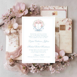 Convite Doce Flor de Cerejeira Crest | Casamento de Monogr