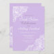Convite Doce floral roxo 16 do laço da lavanda Pastel (Frente/Verso)