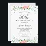Convite Doce Floral Sparkle Confetti - aniversário de 30 a<br><div class="desc">Convites florais mais bonito na Loja Little Bayleigh!</div>