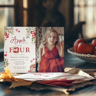 Convite Doce Maçã Dos Nossos Olhos    Foto 4º Aniversário