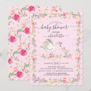 Convite Doce Mãe e Chá de fraldas de Swan Bebê
