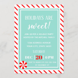 Convite Doce Natal | Festa de Natal de menta-menta