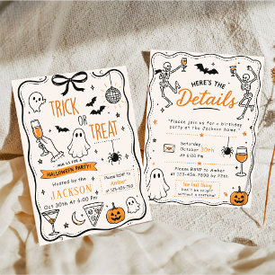 CONVITE DOCE OU TRAVESSURA CUTE HALLOWEEN