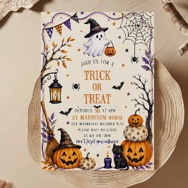 CONVITE DOCE OU TRAVESSURA FESTA DE HALLOWEEN FOFA