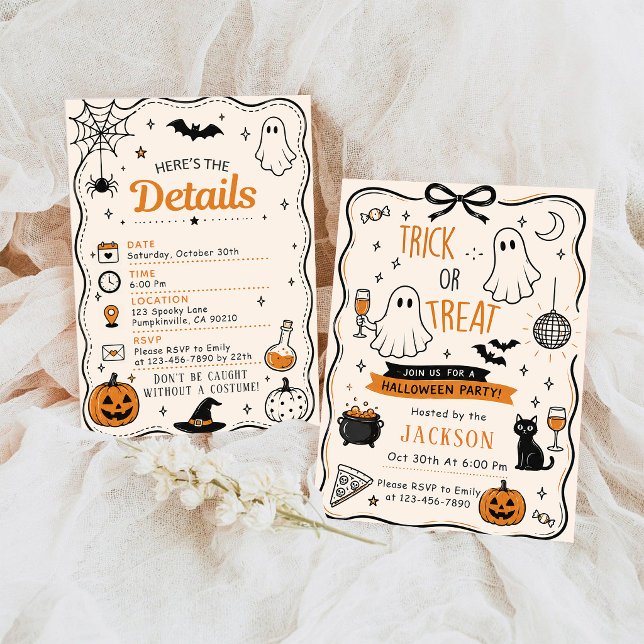 CONVITE DOCE OU TRAVESSURA FOFO HALLOWEEN (Criador carregado)