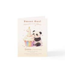 Doce Panda de Pastel Aniversário de 1 ano
