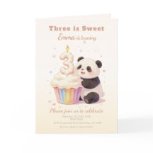 Doce Panda de Pastel Bebê 3º Aniversário
