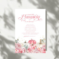 Doce Pequena Abóbora Rosa Floral Outono Chá de Beb