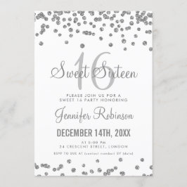 Convite Doce Prata de 16 Partidos e Relíquia Branca Confet