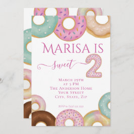 Convite Doce Rosquinha Aniversário | Festa Colorida de Cri