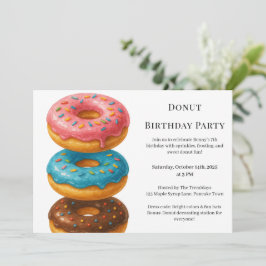 Convite Doce Rosquinha Brunch | Celebração de Aniversário