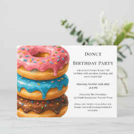 Convite Doce Rosquinha Brunch | Celebração de Aniversário