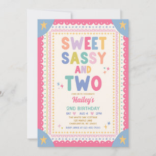 Convite Doce Sassy E Duas Meninas Caprichosas 2º Aniversár