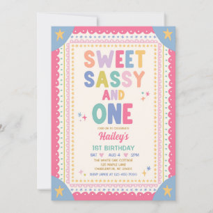 Convite Doce Sassy E Uma Garota Caprichosa Aniversário de