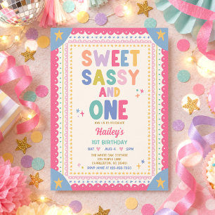 Convite Doce Sassy E Uma Garota Caprichosa Aniversário de
