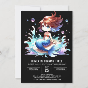 Convite Doce Sereia Encantada Aniversário