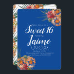 Convite Doce Sessenta Aquarela Tropical Floral<br><div class="desc">Floral de Aquarela de 16 Convites de festas Doce</div>