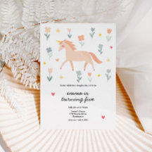 Doce Unicorn Floral Birthday