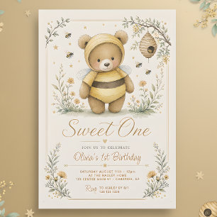 Convite Doce Urso Honey Bear 1º Aniversário