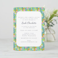 Doce Verde Menta Rosa Floral Flores Bat Mitzvah