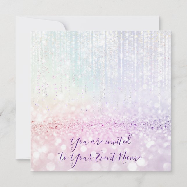 Convite Doces 16.ª Cordas de Pastel de Quinceanera Bridal (Frente)