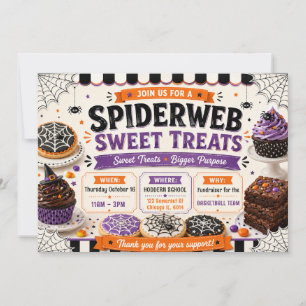 Convite Doces Aranha Halloween