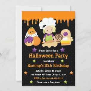 Convite Doces de Halloween Fazer Aniversário