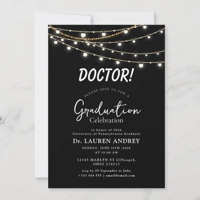 Convite Doctor Graduation Party Invitation (Frente)