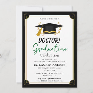 Convite Doctor Graduation Party Invitation