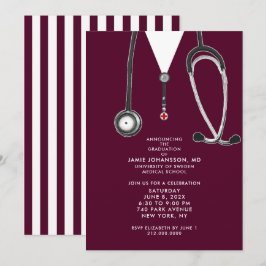 Convite Doctor Graduation Party Invitations