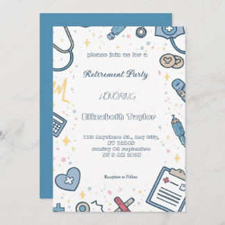 Convite Doctor nurse  retirement invitation   