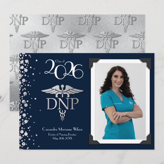 Convite Doctor of Nursing Practice Graduation Announcement (Frente/Verso)